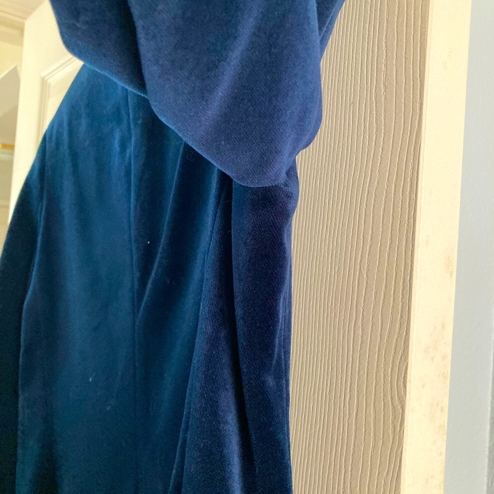 🫐VINTAGE 1990s🫐 GAP Blue Velvet Blazer/Suit Jacket; EUC - Picture 7 of 17